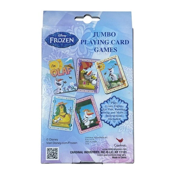 Cardinal Disney Frozen I'm Olaf Jumbo Playing Cards - Picture 2 of 5
